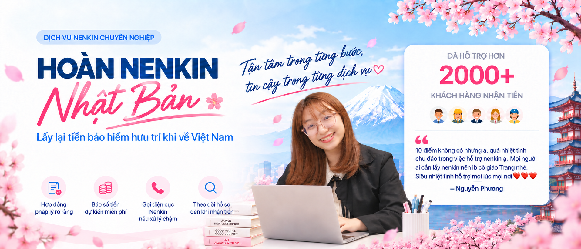 Hoàn Nenkin Nhật Bản - Lấy lại tiền bảo hiểm hưu trí khi về Việt Nam. CZT đã hỗ trợ hơn 2000+ khách hàng nhận tiền.